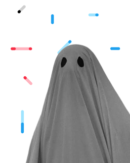 Person dressed as a ghost