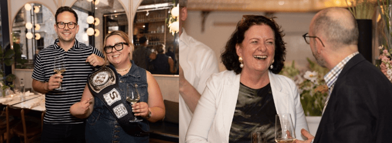 Pictures of clients, Sharperinos and friends at the Summer Supper Club