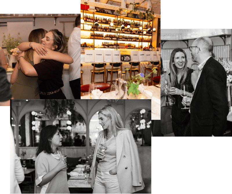 Pictures of clients, Sharperinos and friends at the Summer Supper Club