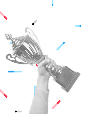 hand holding a channel marketing trophy