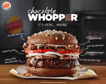 Chocolate Whopper. It's here... maybe